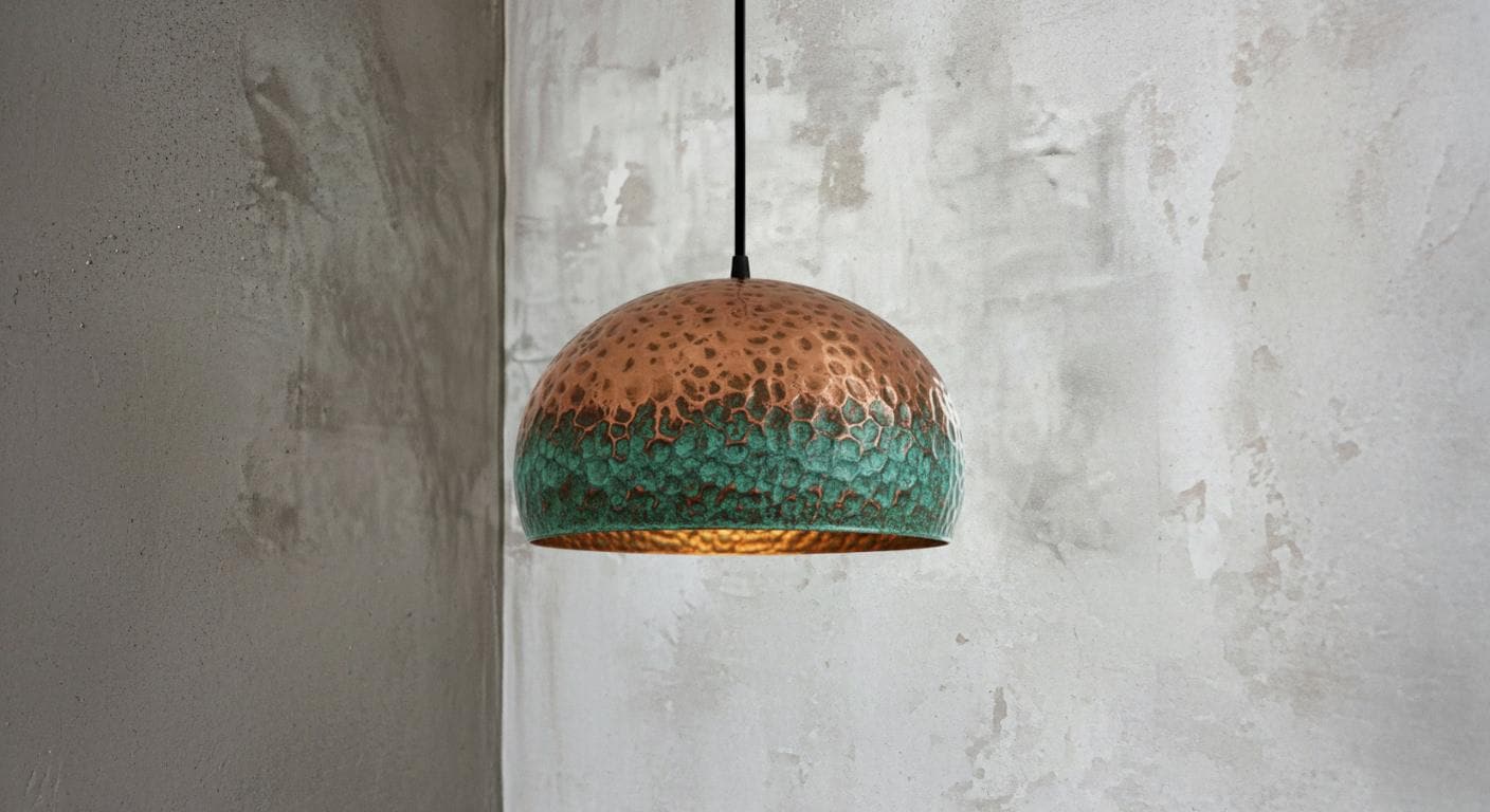 Modern Copper Dome Pendant Lamp Green Patina, Hammerd Dome Lamp, Ceiling Dome Lamp, Copper Dome Light fixture, Rustic Chandelier
