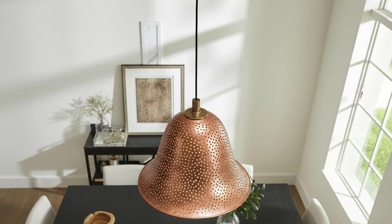 Handcrafted Hammered Copper Pendant Copper Pendant Light ,Modern Copper Dome Pendant Lamp, Copper Hanging Lamp,Boho Light,Dome Lamp