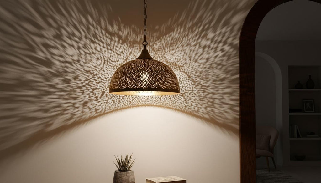 Handcrafted Moroccan brass pendant light , Handmade Hanging Lamp , Pendant Brass Light , Pendant Lighting ,Moroccan Light Fixtures