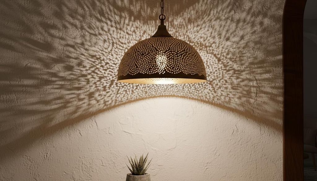 Handcrafted Moroccan brass pendant light , Handmade Hanging Lamp , Pendant Brass Light , Pendant Lighting ,Moroccan Light Fixtures