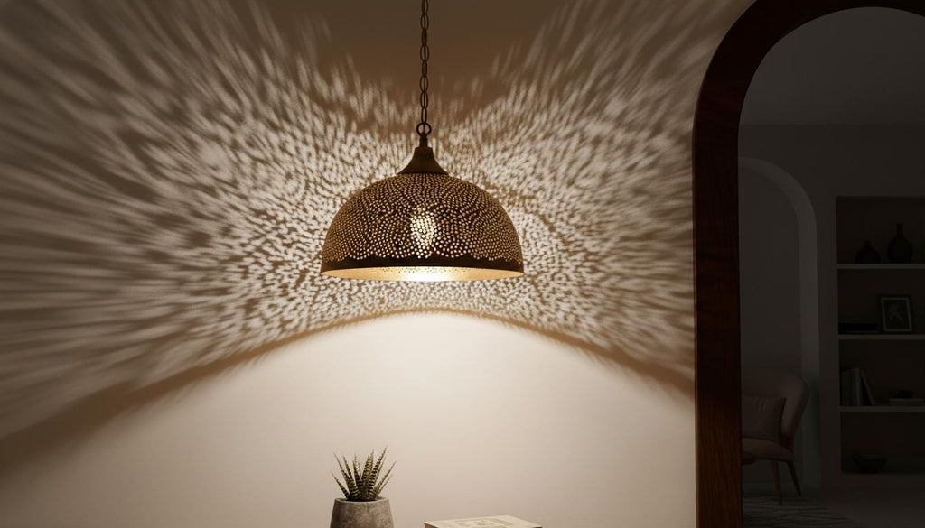 Handcrafted Moroccan brass pendant light , Handmade Hanging Lamp , Pendant Brass Light , Pendant Lighting ,Moroccan Light Fixtures