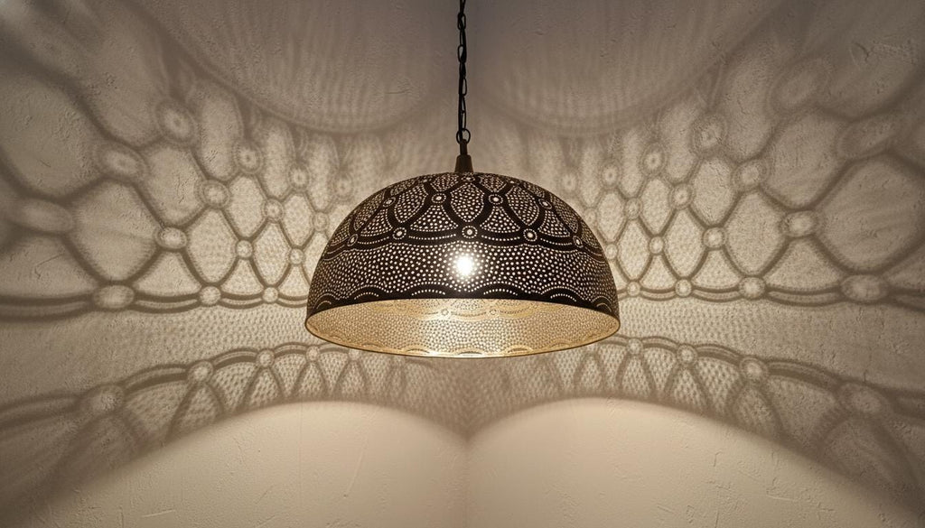 Simple Moroccan Brass Pendant Lamp – Handmade Hanging Light Fixture, Minimal Pendant Lighting ,Pendant Lighting ,Moroccan Light Fixtures