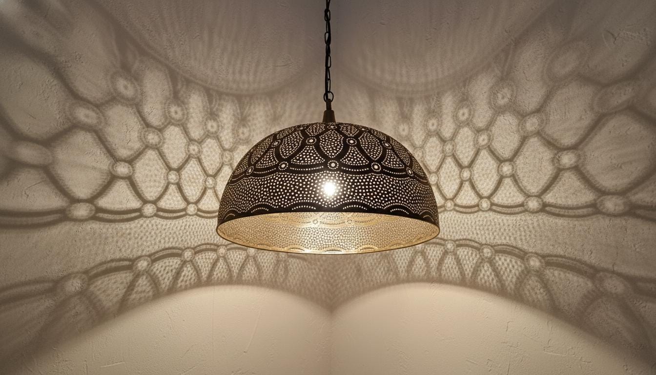 Simple Moroccan Brass Pendant Lamp – Handmade Hanging Light Fixture, Minimal Pendant Lighting ,Pendant Lighting ,Moroccan Light Fixtures