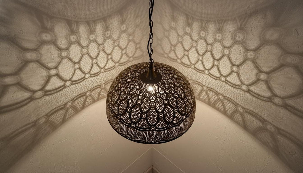 Simple Moroccan Brass Pendant Lamp – Handmade Hanging Light Fixture, Minimal Pendant Lighting ,Pendant Lighting ,Moroccan Light Fixtures
