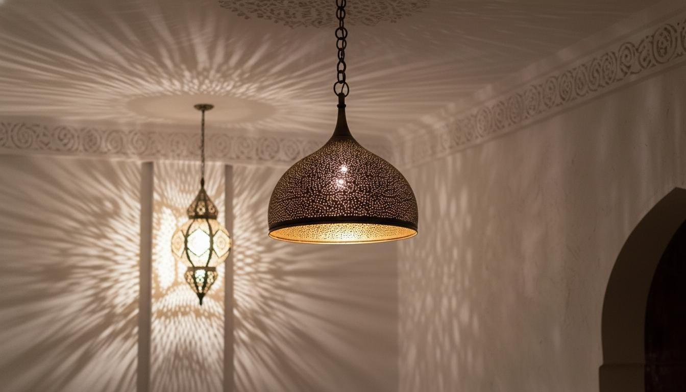 Handcrafted Moroccan brass pendant light , Handmade Hanging Lamp , Pendant Brass Light , Pendant Lighting ,Moroccan Light Fixtures