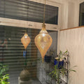 Handmade Moroccan Brass Pendant Light: Boho Ceiling Lamp