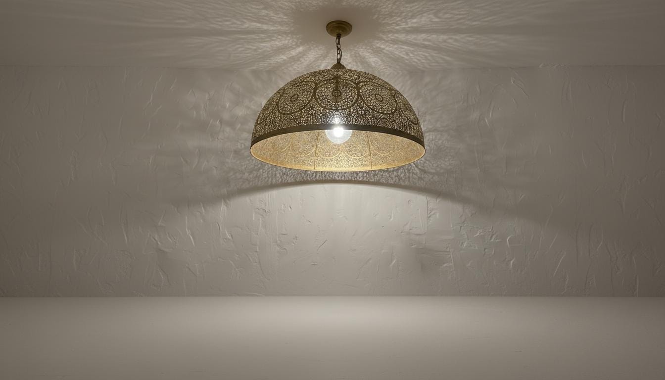 Moroccan Brass Pendant Light,Handcrafted Perforated Hanging Lamp,Handmade Hanging Light Fixture, Minimal Pendant Lighting ,Boho Ceiling Lamp