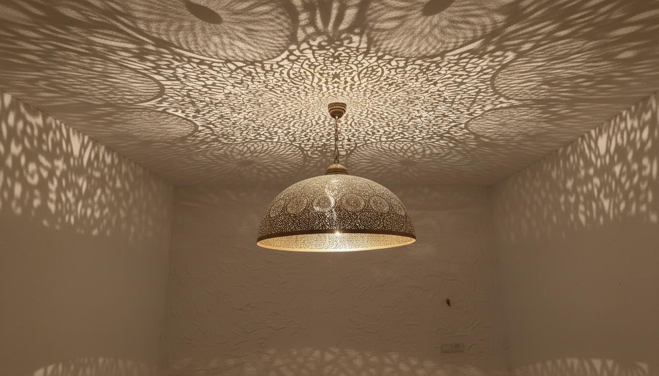 Moroccan Brass Pendant Light,Handcrafted Perforated Hanging Lamp,Handmade Hanging Light Fixture, Minimal Pendant Lighting ,Boho Ceiling Lamp
