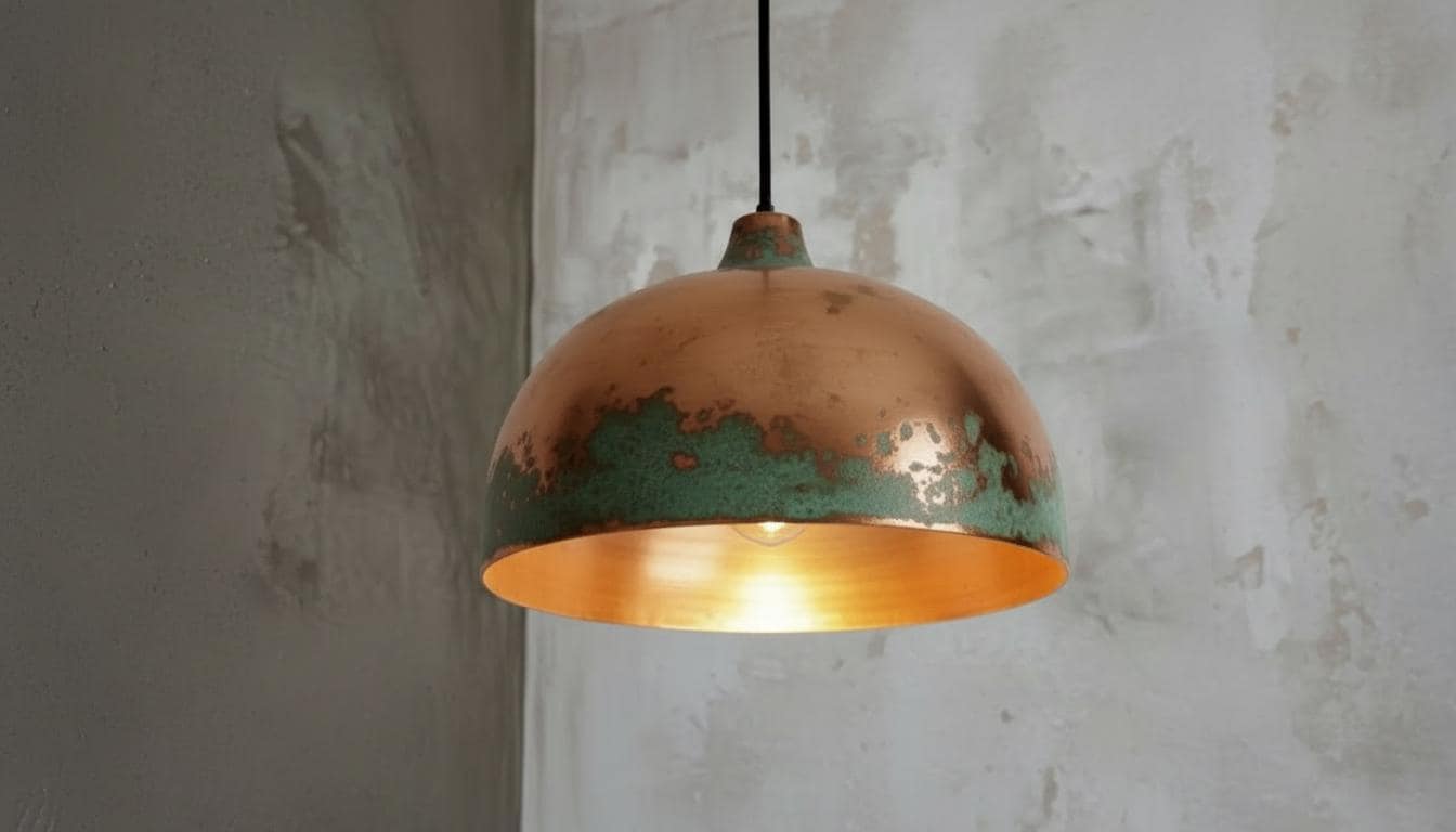 Handmade Copper Dome Pendant Light, Moroccan Perforated Lighting
