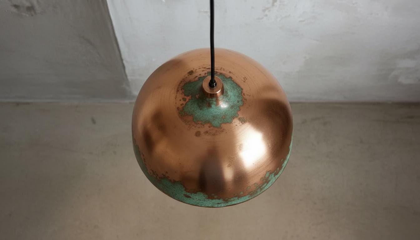 Handmade Copper Dome Pendant Light, Moroccan Perforated Lighting