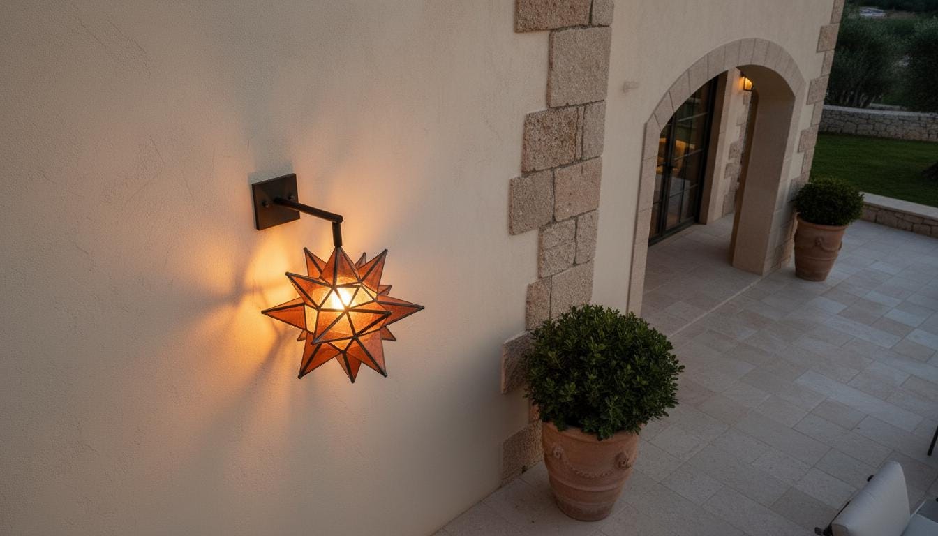 Handmade Moroccan Brass Wall Light with Glass – Modern Art Wall Sconce, Elegant Brass Wall Fixture for Home Décor