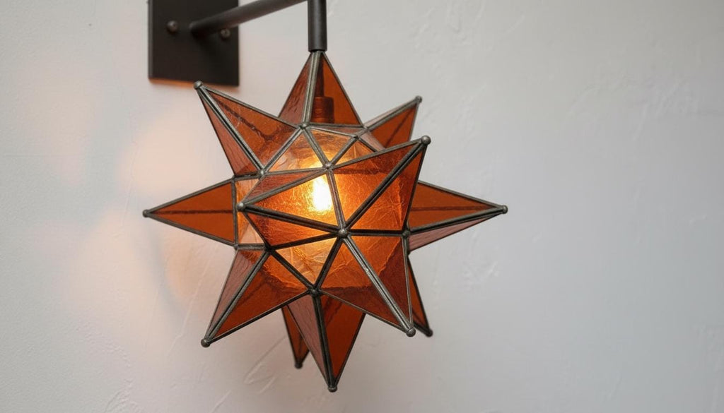 Handmade Moroccan Brass Wall Light with Glass – Modern Art Wall Sconce, Elegant Brass Wall Fixture for Home Décor