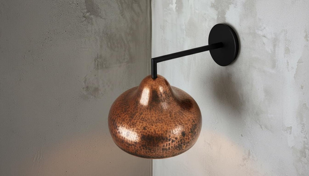 Hand Hammered Copper Wall Sconce -Moroccan Boho Lighting  - Dome wall Light Sconce - Handmade Green Patina Lighting