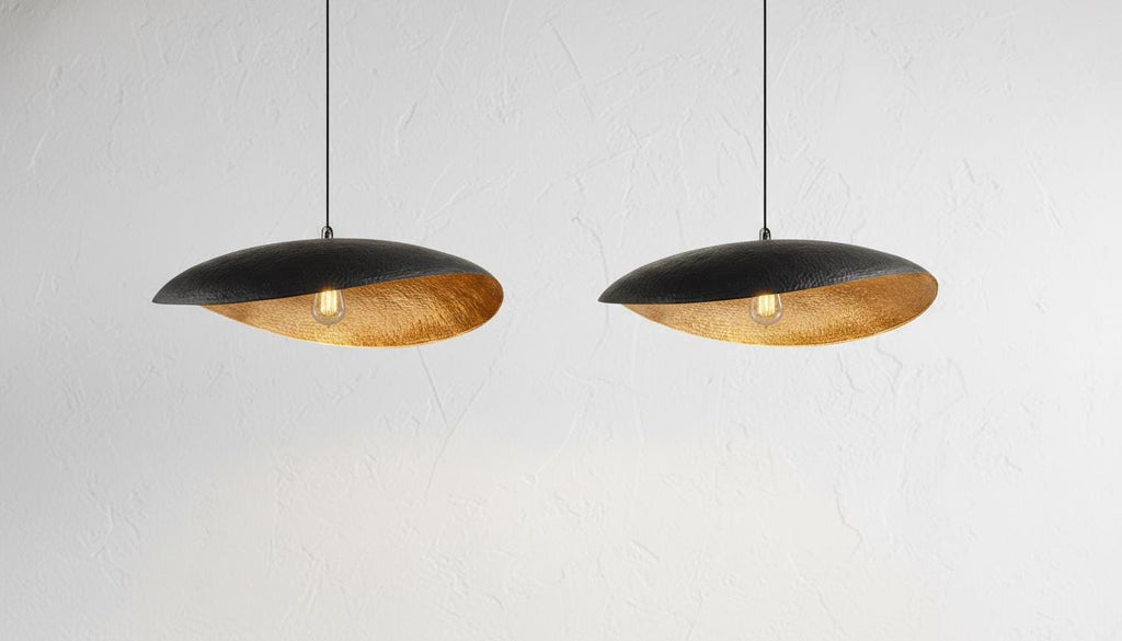 Black Modern Copper Dome Pendant Light,Hammered Brass Pendant Light ,Moroccan Gold Leaf Handmade Fixture ,Rustic Chandelier