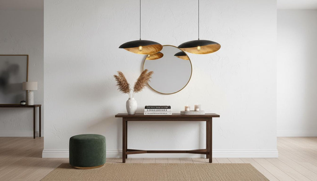 Black Modern Copper Dome Pendant Light,Hammered Brass Pendant Light ,Moroccan Gold Leaf Handmade Fixture ,Rustic Chandelier
