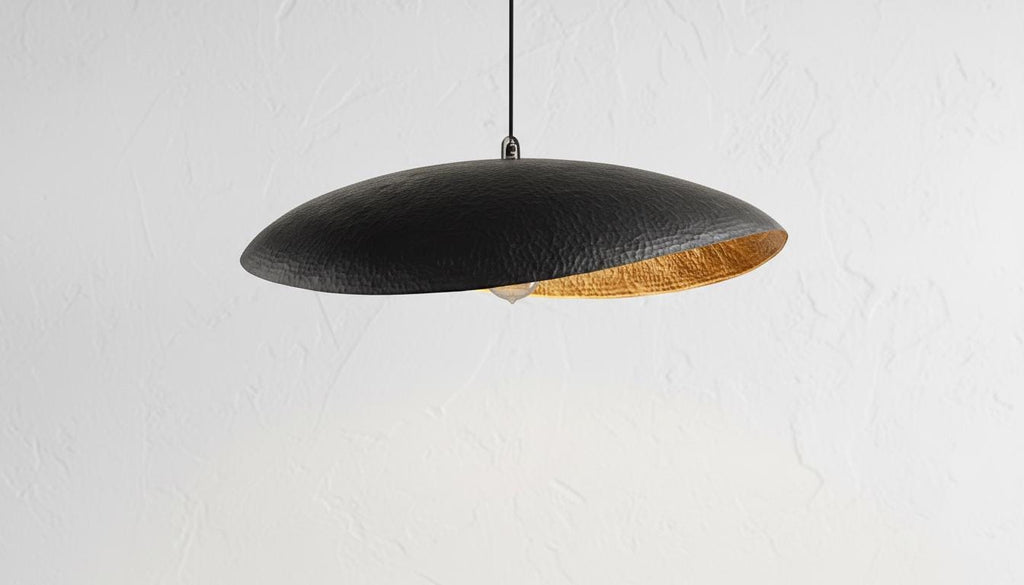 Black Modern Copper Dome Pendant Light,Hammered Brass Pendant Light ,Moroccan Gold Leaf Handmade Fixture ,Rustic Chandelier