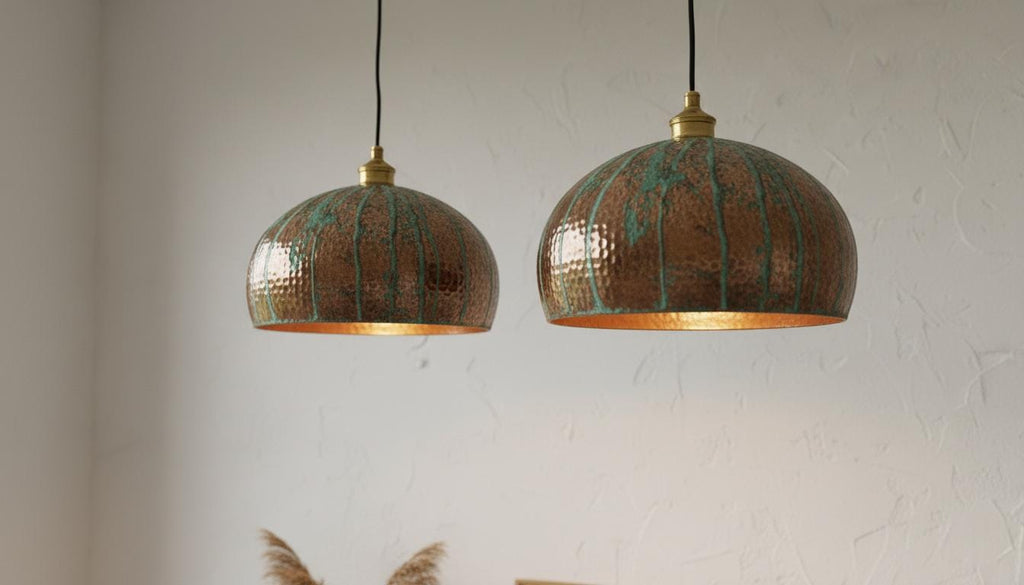 Oxidized pendant Copper Patina Light,Copper Patina Lamp, Hanging Pendant Lighting, Kitchen Island Lighting, Ceiling Light Fixture