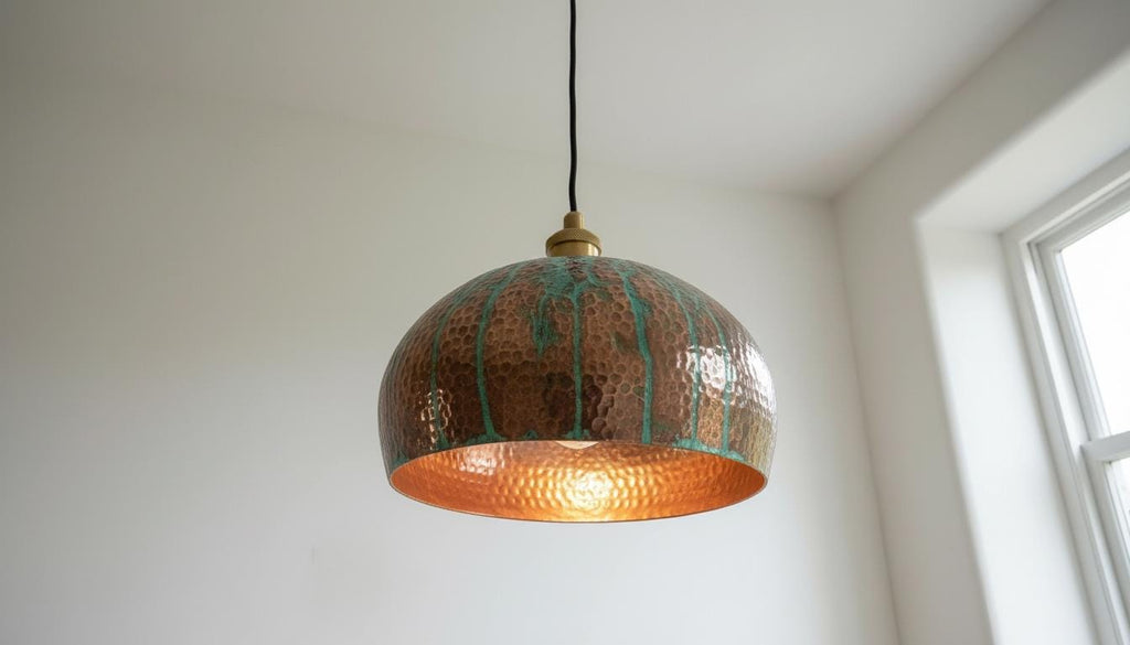 Oxidized pendant Copper Patina Light,Copper Patina Lamp, Hanging Pendant Lighting, Kitchen Island Lighting, Ceiling Light Fixture