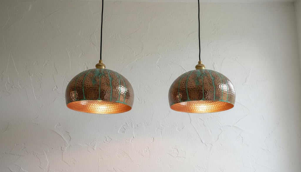Oxidized pendant Copper Patina Light,Copper Patina Lamp, Hanging Pendant Lighting, Kitchen Island Lighting, Ceiling Light Fixture