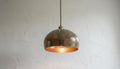 Oxidized pendant Copper Patina Light,Copper Patina Lamp, Hanging Pendant Lighting, Kitchen Island Lighting, Ceiling Light Fixture