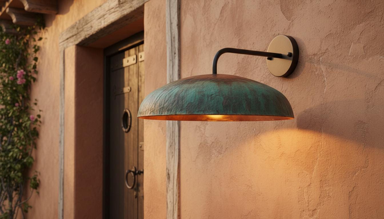 oxidized copper light

copper wall sconce

green patina lamp

patina wall sconce

moroccan wall lamp

handmade wall light

rustic wall lighting

farmhouse wall sconce

dome wall lamp

copper wall light

boho wall sconce

vintage wall lamp

artisan wall sconce