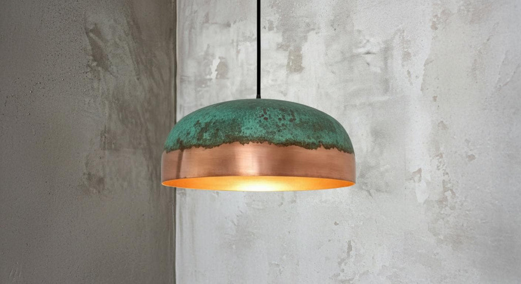 Oxidized pendant Copper Patina Light,Copper Patina Lamp, Hanging Pendant Lighting, Kitchen Island Lighting, Ceiling Light Fixture