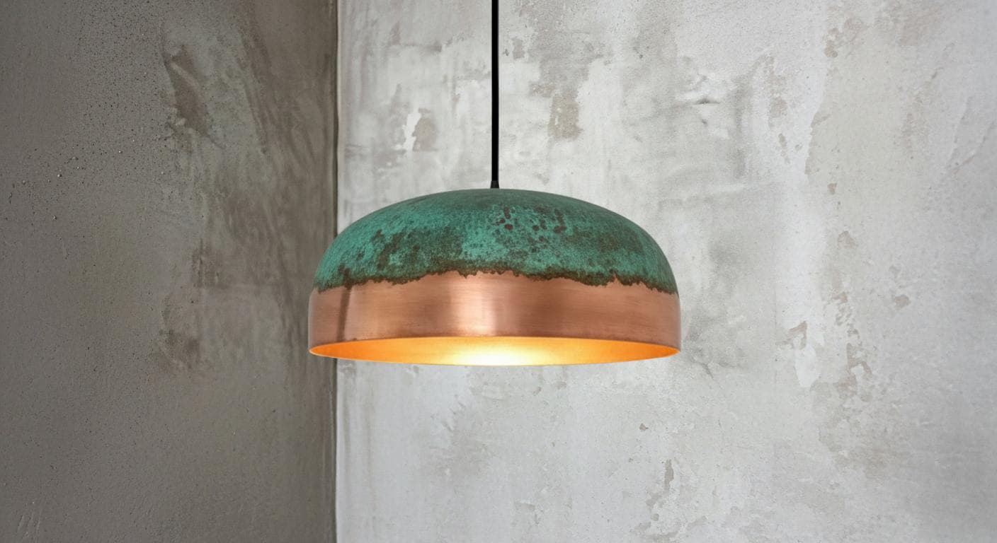 Oxidized pendant Copper Patina Light,Copper Patina Lamp, Hanging Pendant Lighting, Kitchen Island Lighting, Ceiling Light Fixture