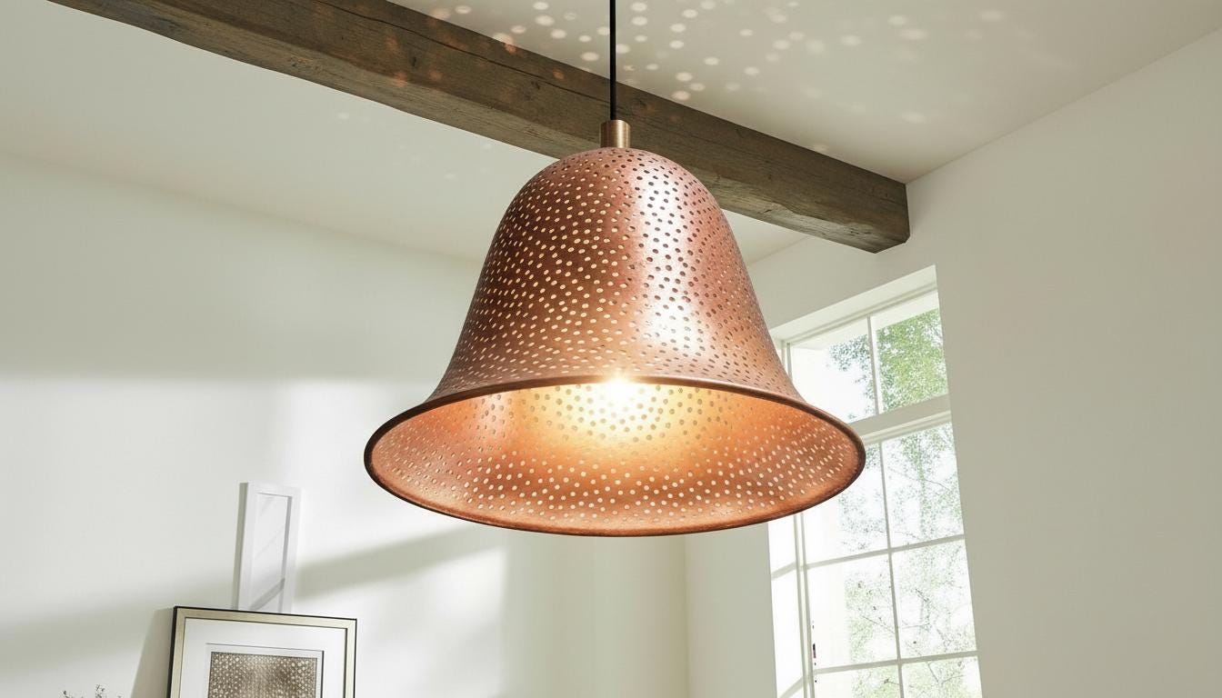 Handcrafted Hammered Copper Pendant Copper Pendant Light ,Modern Copper Dome Pendant Lamp, Copper Hanging Lamp,Boho Light,Dome Lamp