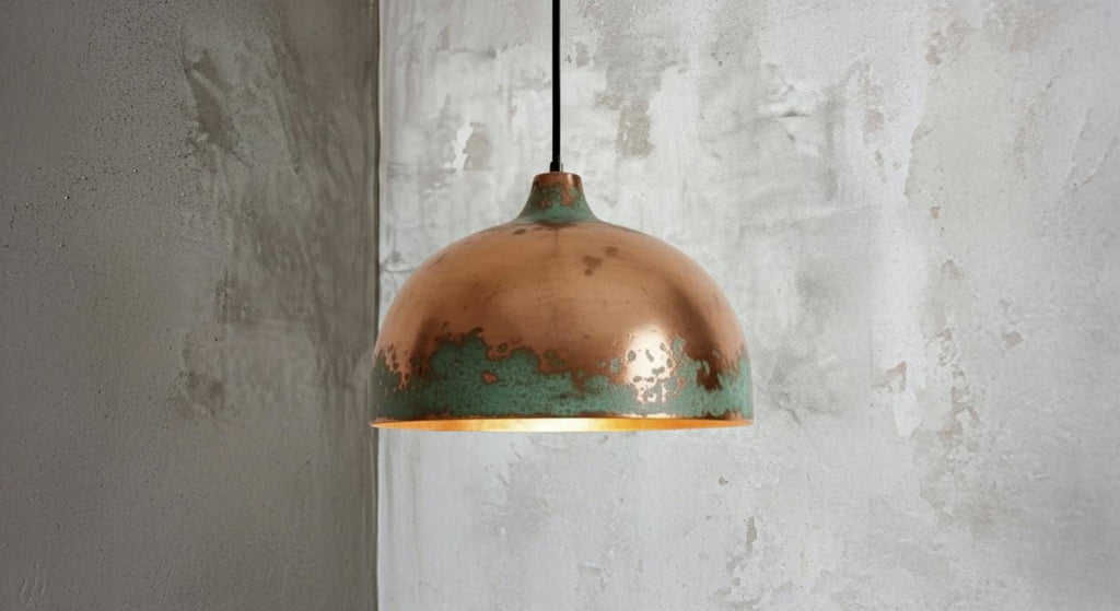 Handmade Copper Dome Pendant Light, Moroccan Perforated Lighting