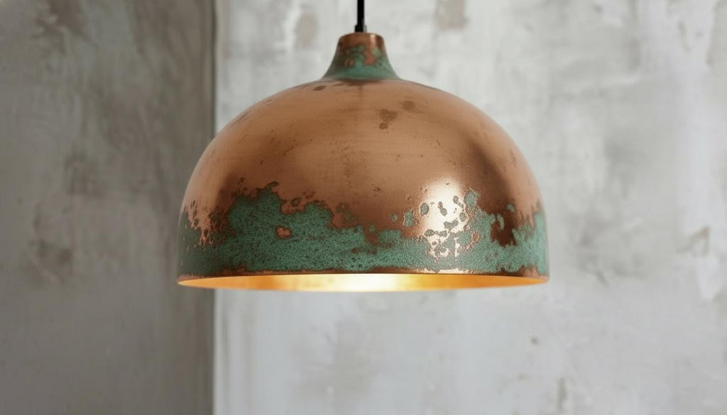 Handmade Copper Dome Pendant Light, Moroccan Perforated Lighting