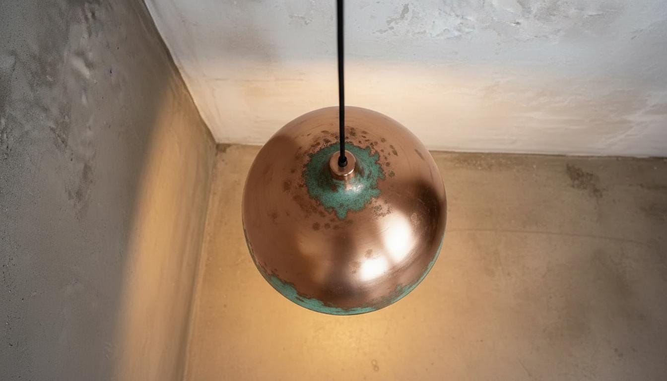 Handmade Copper Dome Pendant Light, Moroccan Perforated Lighting