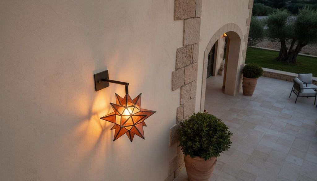 Handmade Moroccan Brass Wall Light with Glass – Modern Art Wall Sconce, Elegant Brass Wall Fixture for Home Décor