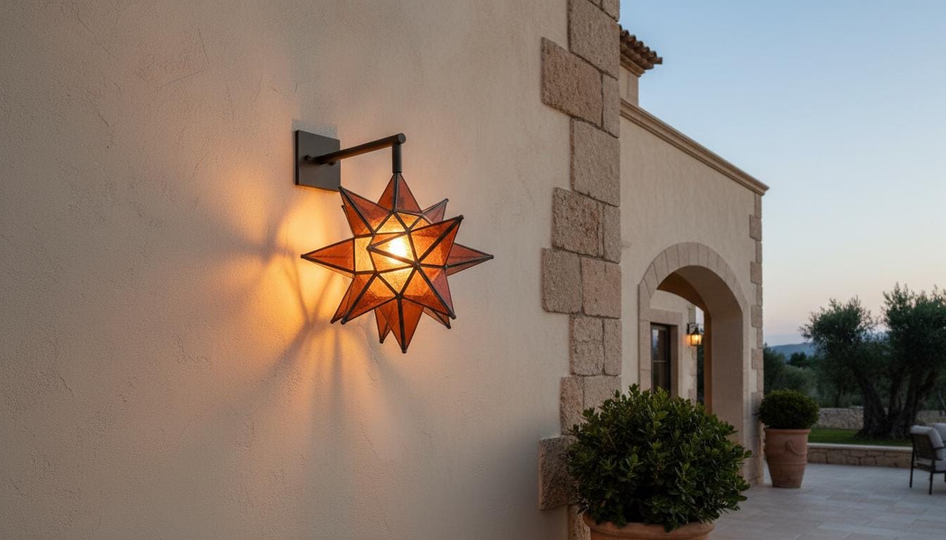 Handmade Moroccan Brass Wall Light with Glass – Modern Art Wall Sconce, Elegant Brass Wall Fixture for Home Décor