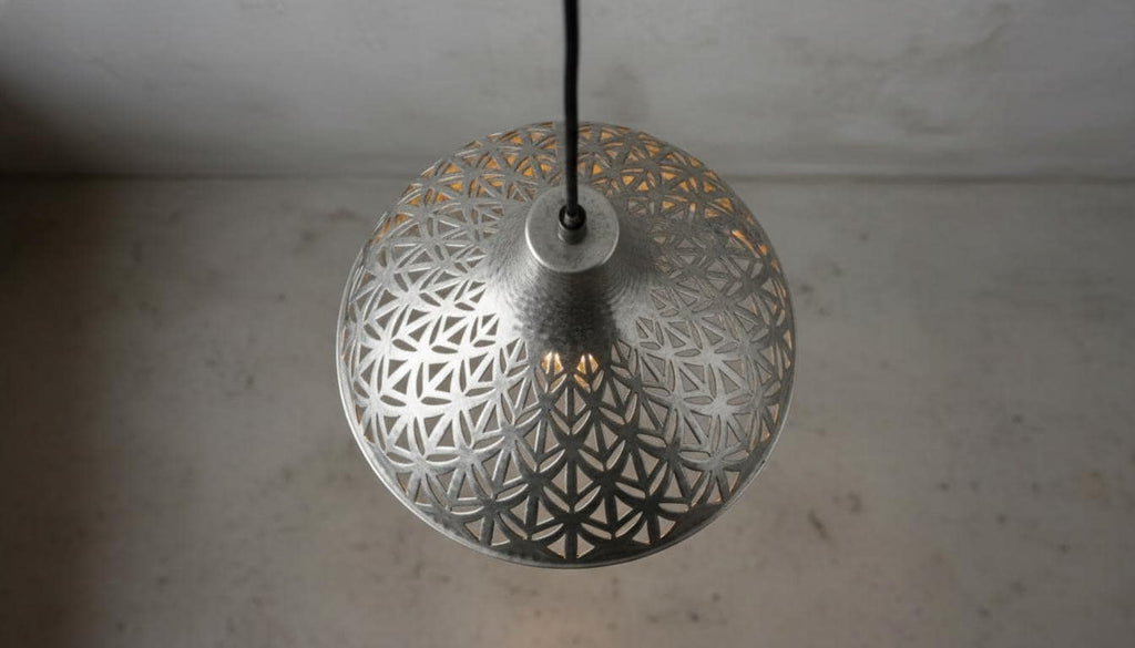 Silver Brass Pendant Lamp, Handmade Brass Dome Pendant Light, Hanging Ceiling Lamp , Dome Lamp ,Moroccan Lamp,Rustic Kitchen Island Lighting