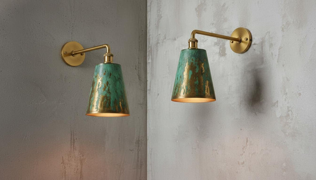 Handmade Oxidized Copper Wall Sconce, Green Patina Dome Wall Lamp, Moroccan Rustic Farmhouse Wall Light Fixture, Vintage Artisan Lighting