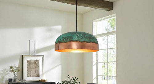 Oxidized pendant Copper Patina Light,Copper Patina Lamp, Hanging Pendant Lighting, Kitchen Island Lighting, Ceiling Light Fixture
