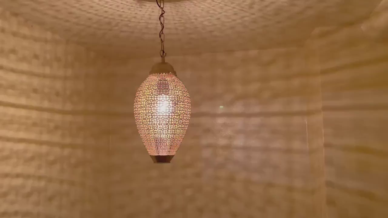 Moroccan Brass Pendant Light: Handmade Ceiling Lamp