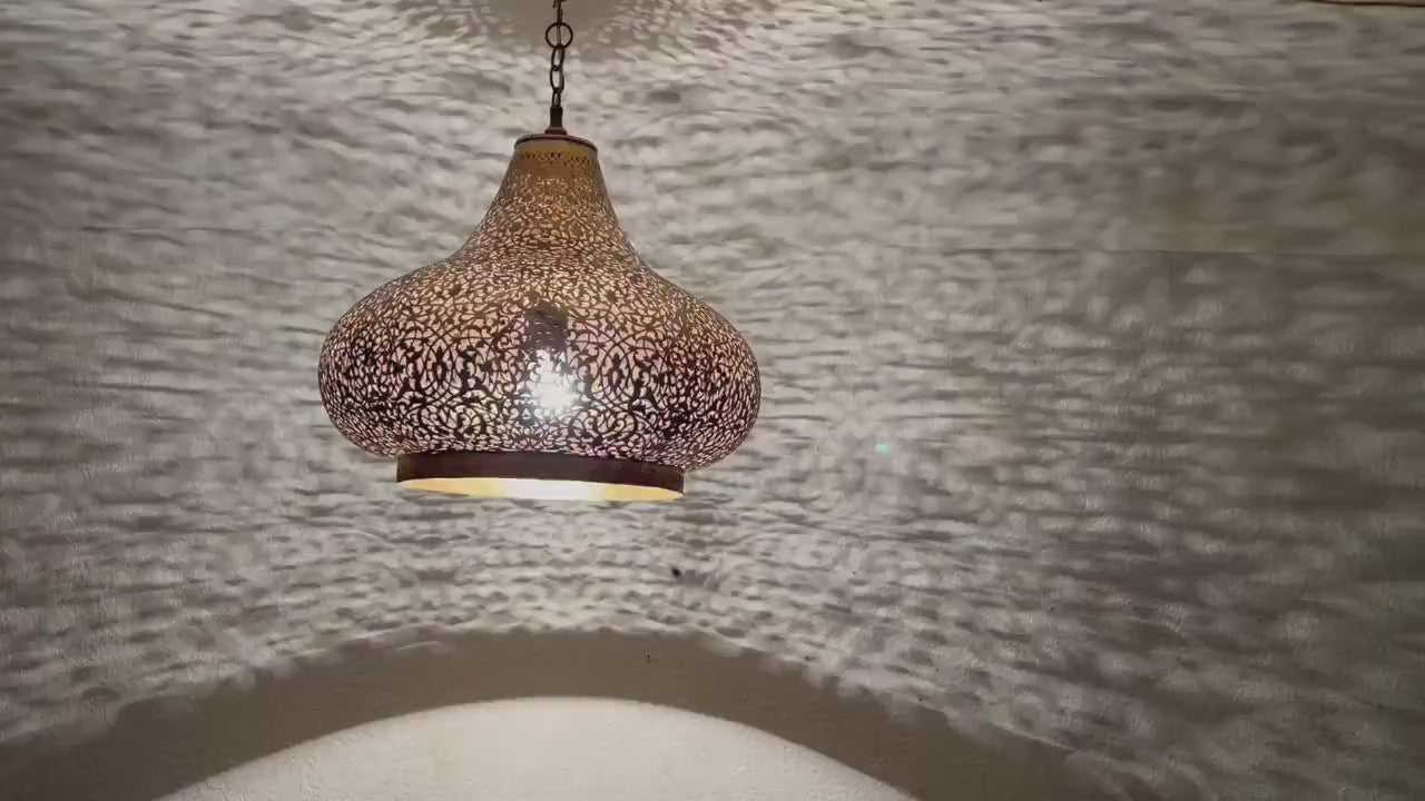 Moroccan Brass Pendant Light: Handmade Ceiling Lamp, New Home Decor