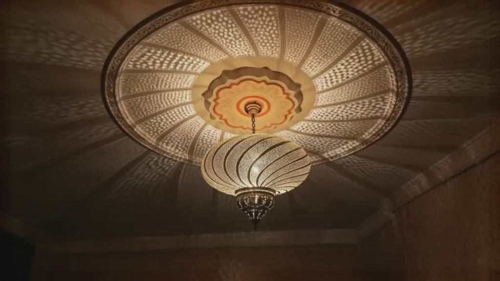 Moroccan Brass Pendant Light: Elegant Home Decor Lighting
