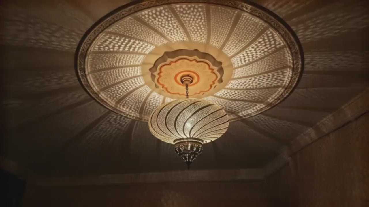 Moroccan Brass Pendant Light: Elegant Home Decor Lighting