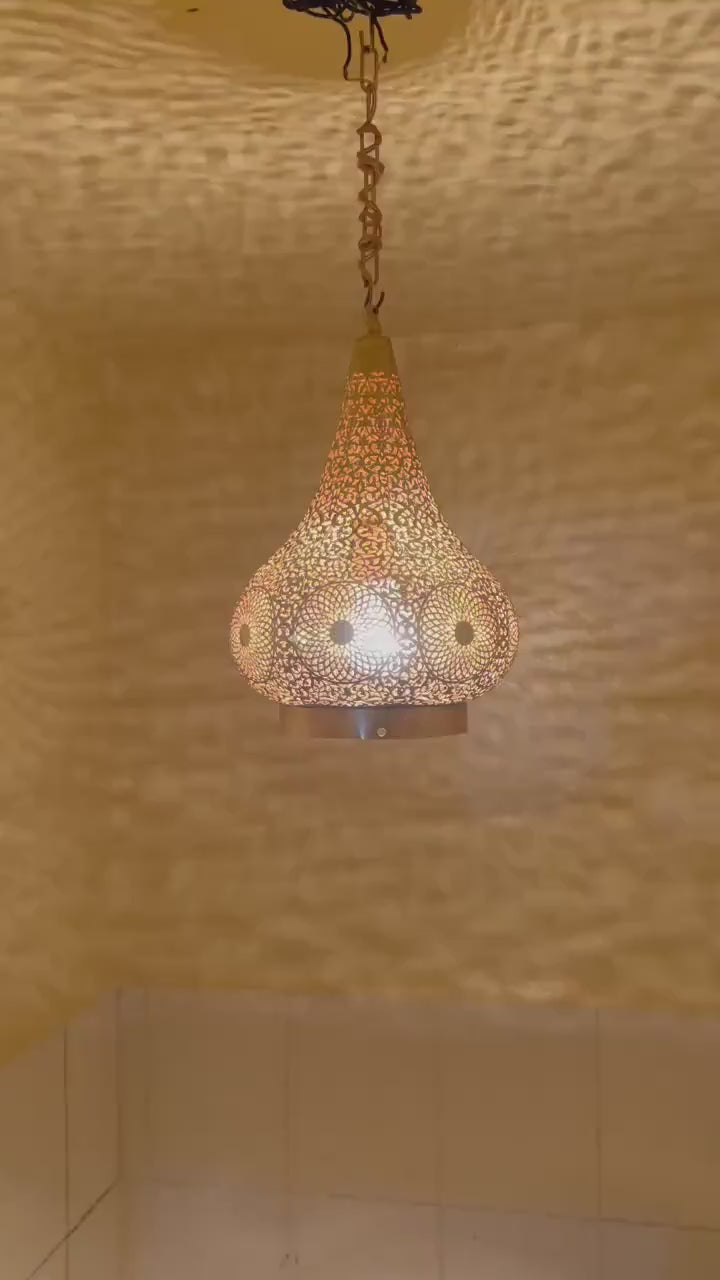 Moroccan Brass Pendant Light: Handmade Ceiling Lamp, New Home Decor