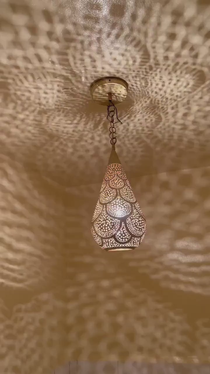 Handmade Moroccan Brass Pendant Light - Arabian Home Decor