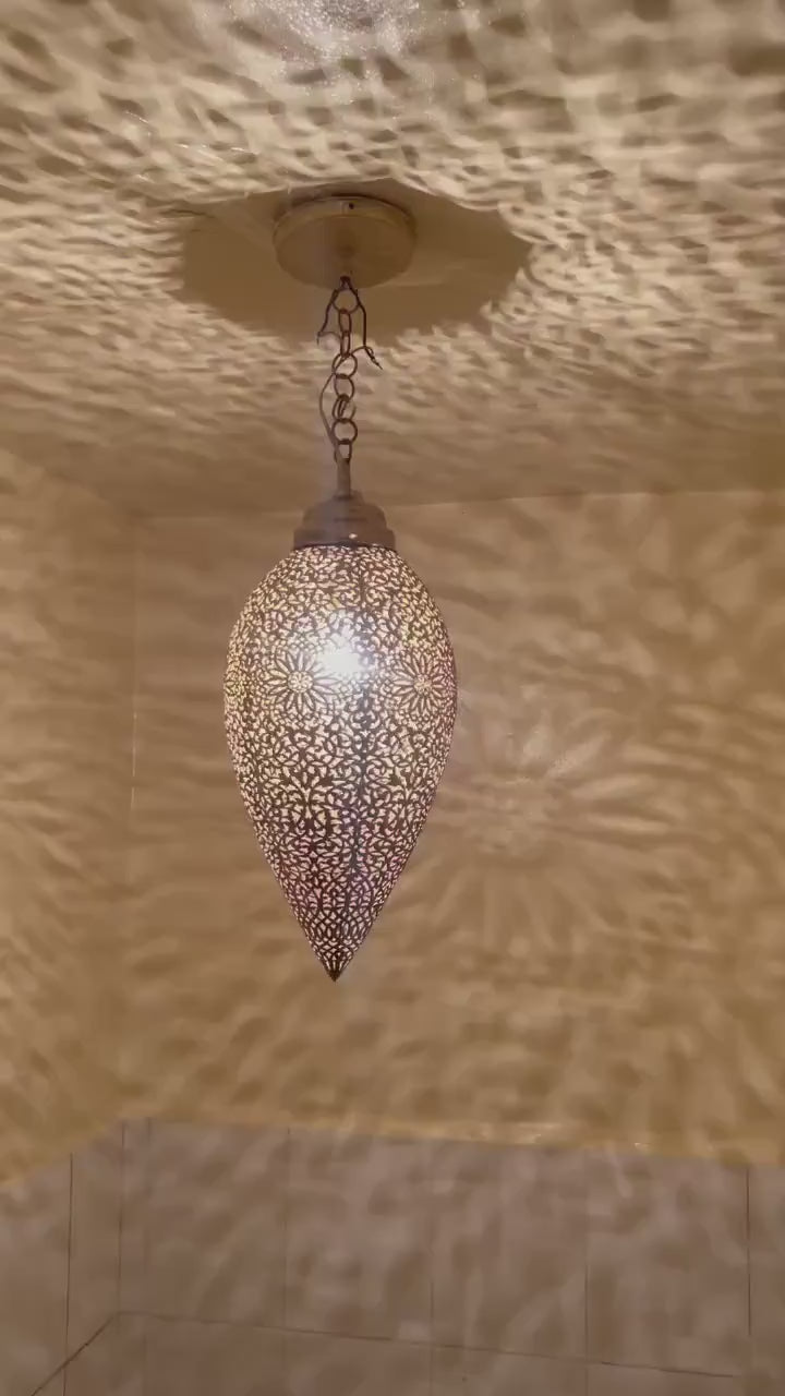 Moroccan Brass Pendant Light: Handmade Hanging Lamp, New Home Decor