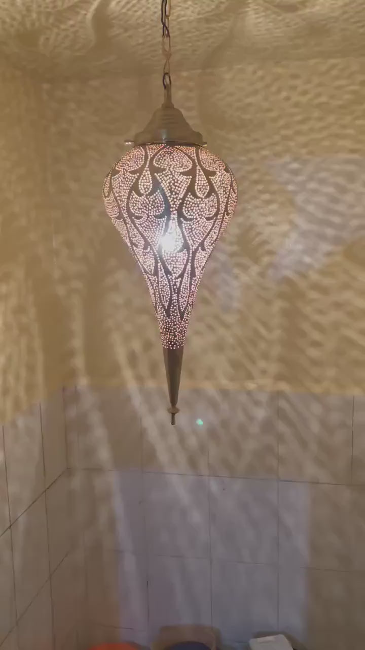 Moroccan Brass Pendant Light: Handmade Ceiling Lamp, New Home Decor