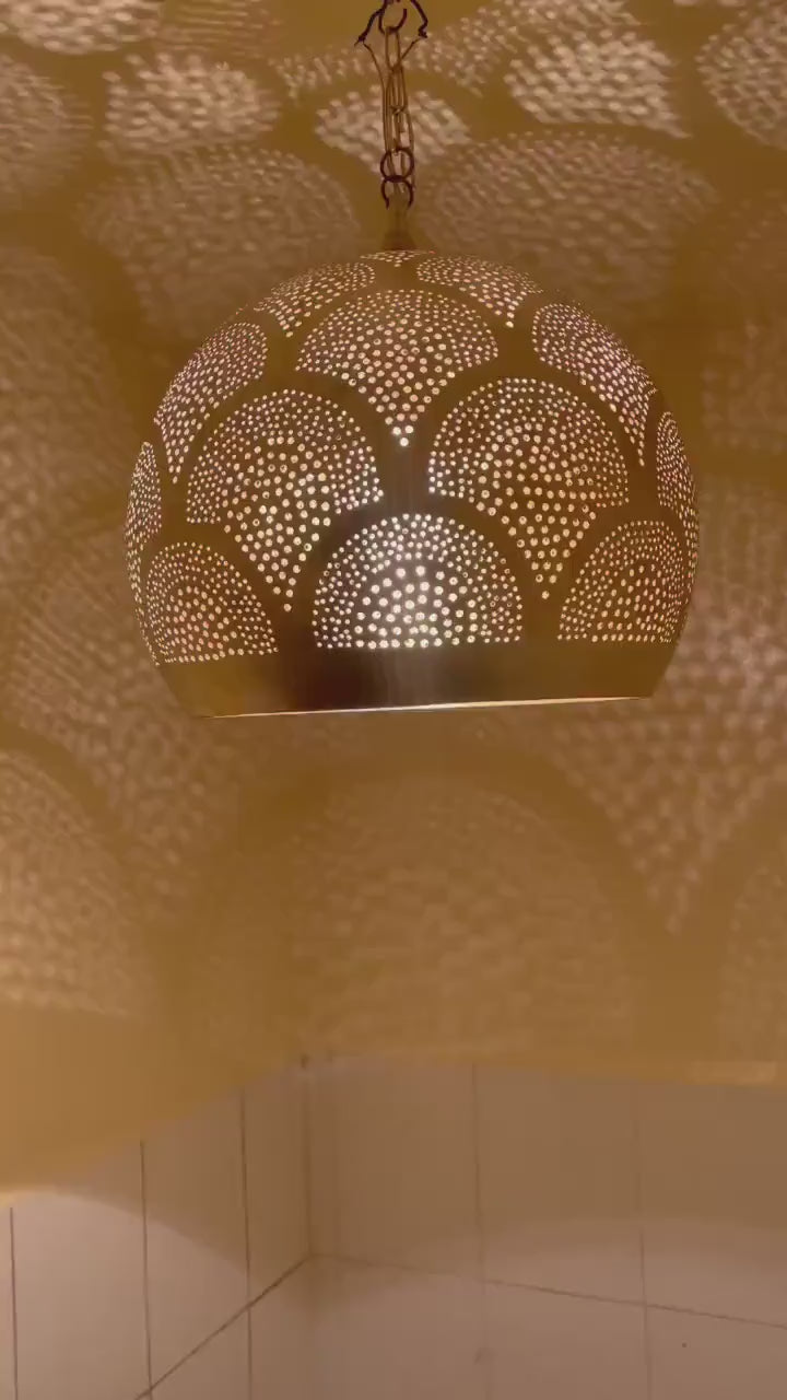 Handmade Moroccan Brass Pendant Light: New Home Decor
